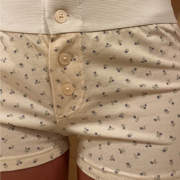 brandy melville ♡ floral boy short underwear blue green - Picture 3 of 3